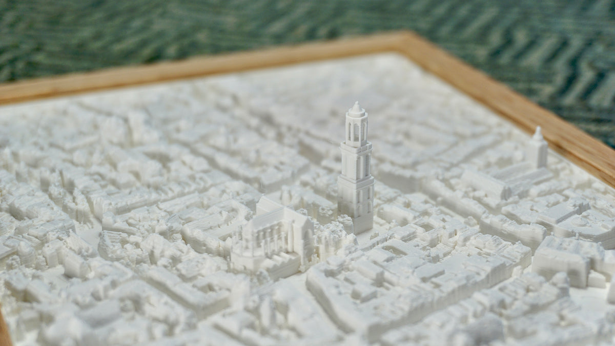 Utrecht | Dom Tower | 3D Map with frame