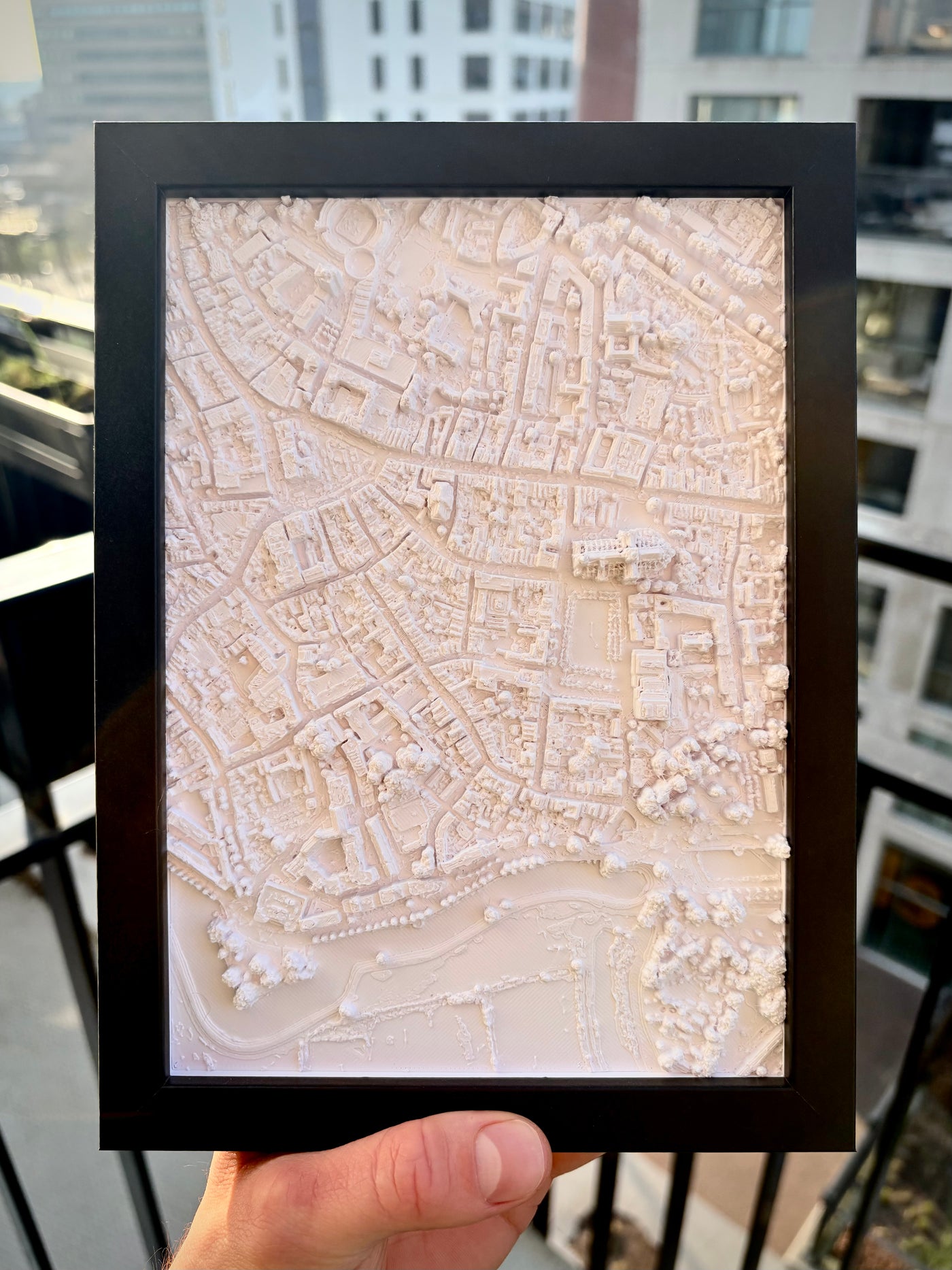 Den Bosch | St. John's Cathedral | 3D map with frame